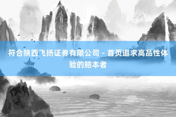 符合陕西飞扬证券有限公司 - 首页追求高品性体验的赔本者
